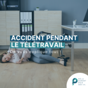 Une femme s'est évanouie durant ses horaires de travail. Il y a écrit "Accident pendant le télétravail".